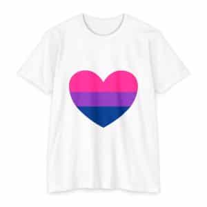 Bisexual Heart Unisex CVC Jersey T-shirt