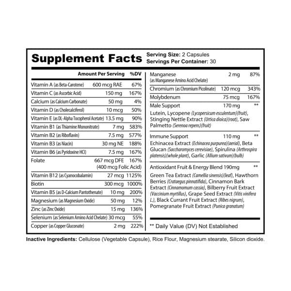 Bisexual Heart Multivitamin for Men Supplement (60 Capsules) - Image 7