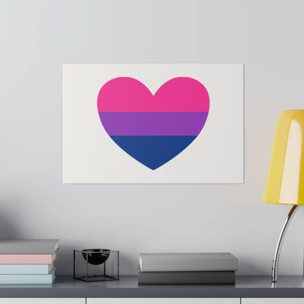 Bisexual Heart Matte Canvas, Stretched, 0.75" - Image 100