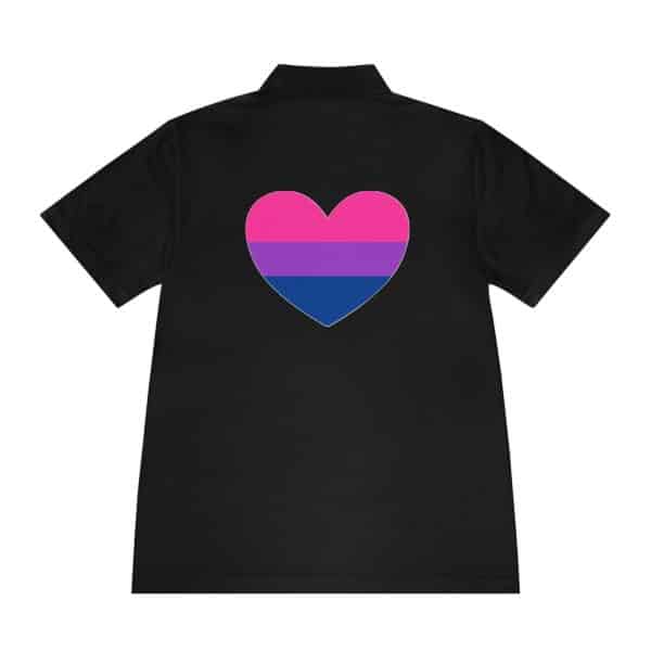 Bisexual Heart Men's Sport Polo Shirt - Image 8