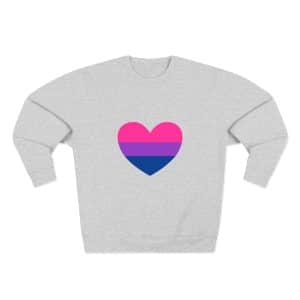 Bisexual Heart Unisex Crewneck Sweatshirt