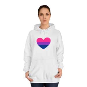 Bisexual Heart Unisex College Hoodie