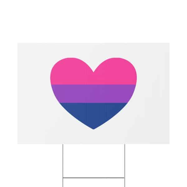 Bisexual Heart Plastic Yard Sign - Image 14
