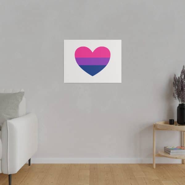 Bisexual Heart Matte Canvas, Stretched, 0.75" - Image 19