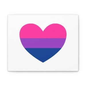 Bisexual Heart Canvas Gallery Wraps