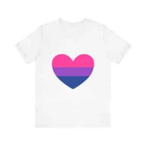 Bisexual Heart Unisex Jersey Short Sleeve Tee