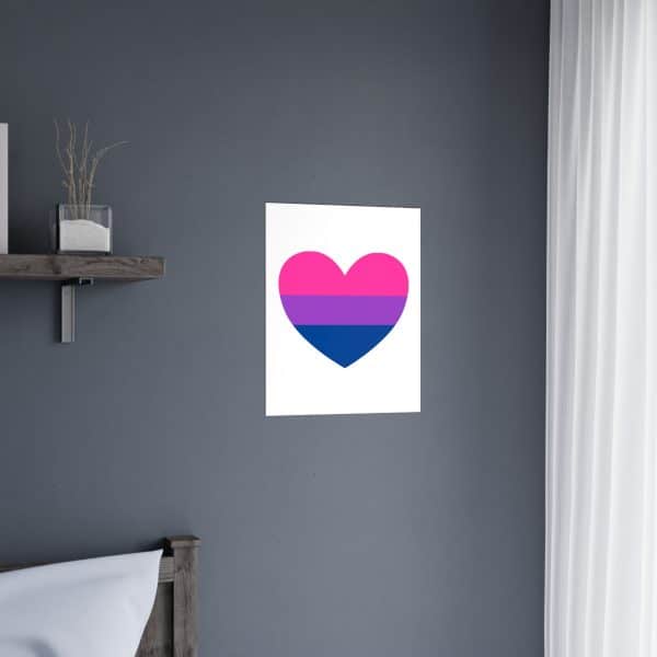 Bisexual Heart Matte Posters - Image 11