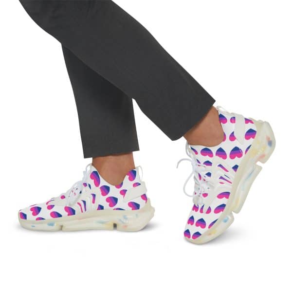 Bisexual Heart Men's Mesh Sneakers - Image 20
