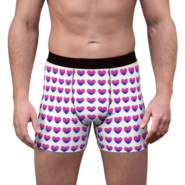 Bisexual Heart Men's Boxer Briefs (AOP) - Image 3