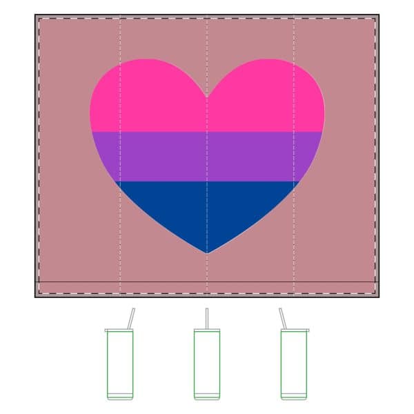 Bisexual Heart Maker Sip Tumbler,  20oz - Image 2