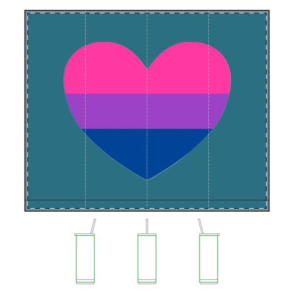 Bisexual Heart Maker Sip Tumbler,  20oz - Image 3