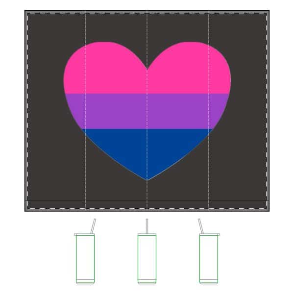 Bisexual Heart Maker Sip Tumbler,  20oz