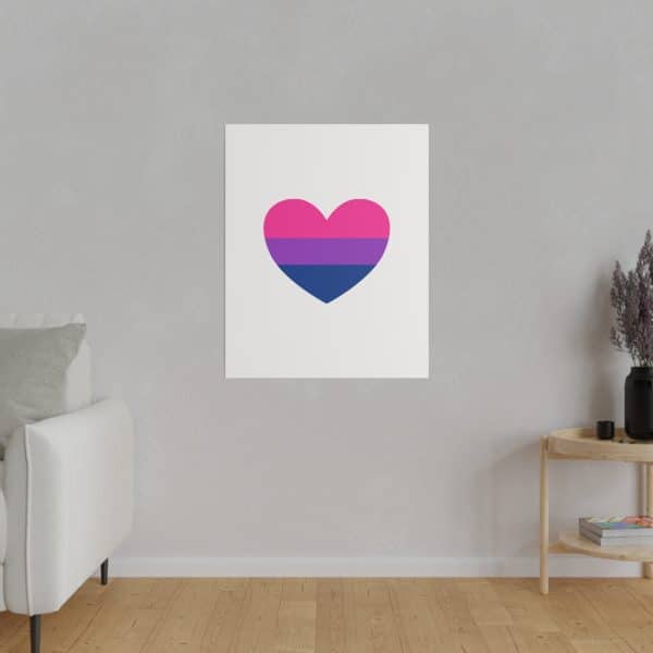 Bisexual Heart Matte Canvas, Stretched, 0.75" - Image 137