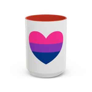 Bisexual Heart Accent Coffee Mug (11, 15oz)