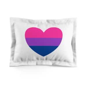 Bisexual Heart Microfiber Pillow Sham