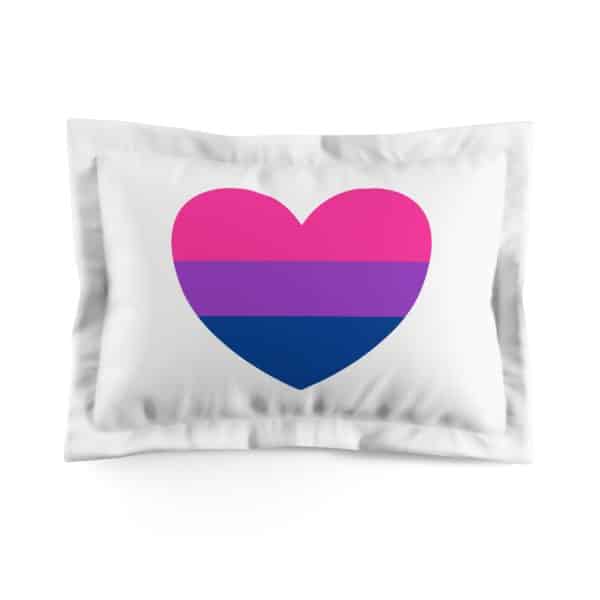 Bisexual Heart Microfiber Pillow Sham