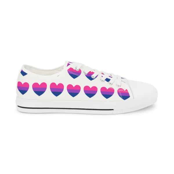 Bisexual Heart Men's Low Top Sneakers - Image 13