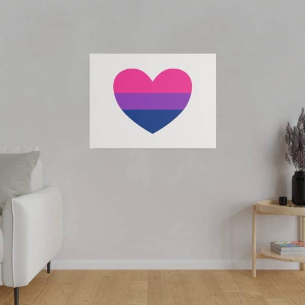 Bisexual Heart Matte Canvas, Stretched, 0.75" - Image 27