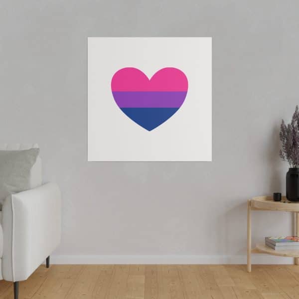 Bisexual Heart Matte Canvas, Stretched, 0.75" - Image 91