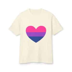 Bisexual Heart Unisex Garment-Dyed Heavyweight Cotton Tee