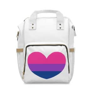 Bisexual Heart Multifunctional Diaper Backpack