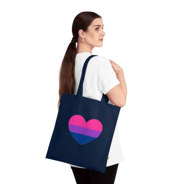 Bisexual Heart Organic Cotton Tote Bag - Image 7