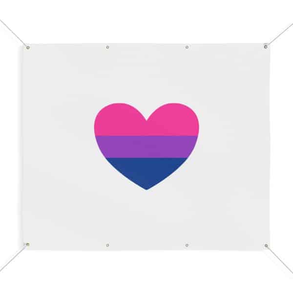 Bisexual Heart Matte Banner - Image 13