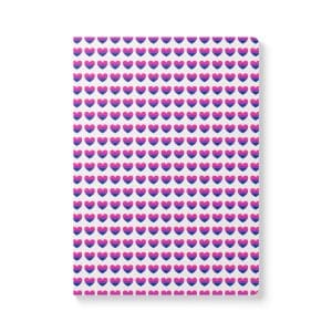 Bisexual Heart Softcover Journal (with Inside Prints)