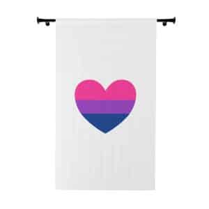 Bisexual Heart Window Curtains (1 Piece)