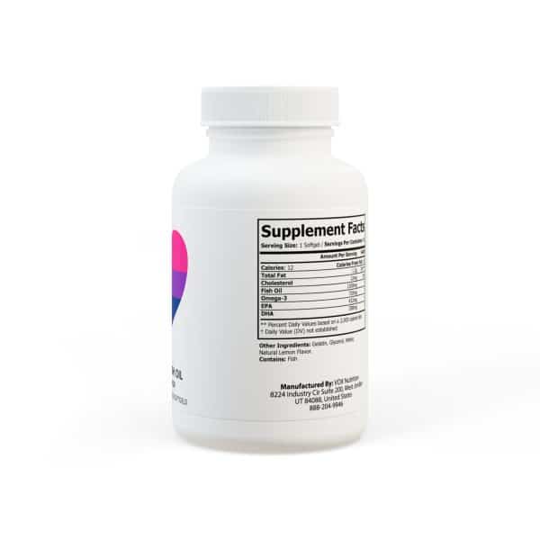 Bisexual Heart Omega 3 Fish Oil Supplement (60 Softgels) - Image 3