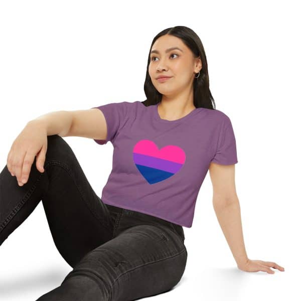 Bisexual Heart Women's Festival Crop Top - Image 45