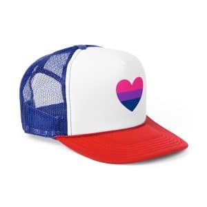 Bisexual Heart Trucker Caps