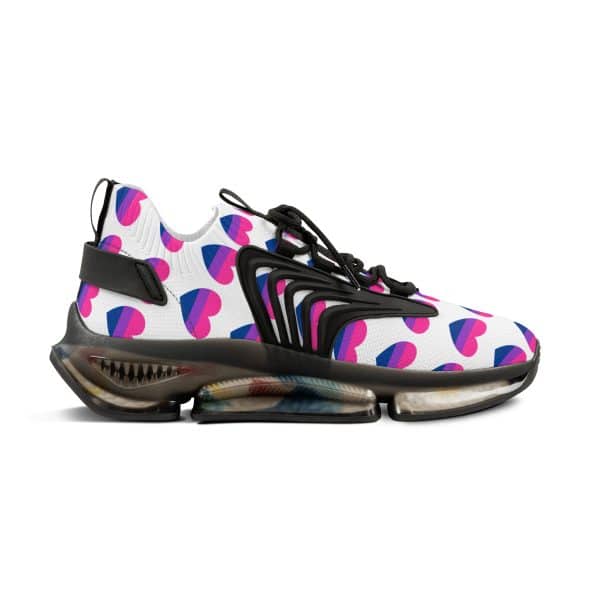 Bisexual Heart Men's Mesh Sneakers - Image 7