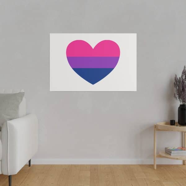 Bisexual Heart Matte Canvas, Stretched, 0.75" - Image 31