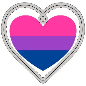 Bisexual Heart Acrylic Ornament