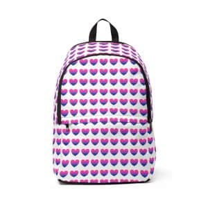 Bisexual Heart Unisex Fabric Backpack