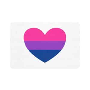 Bisexual Heart Pet Food Mat (12x18)