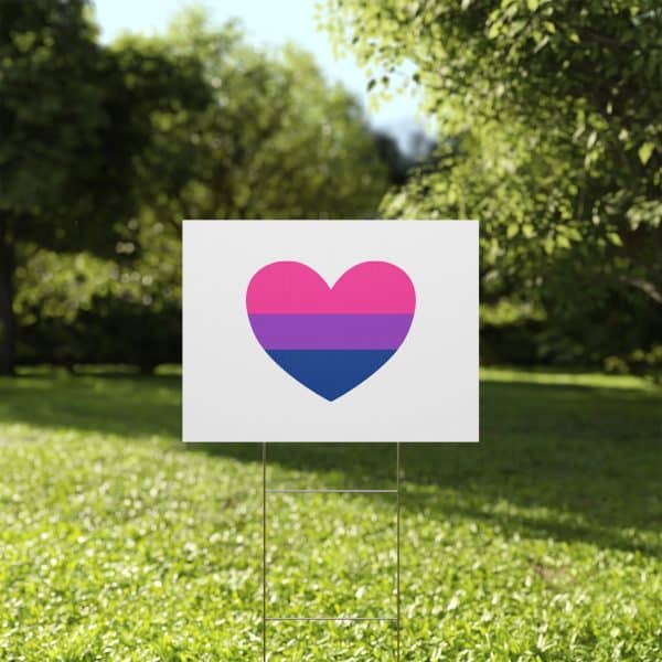 Bisexual Heart Plastic Yard Sign - Image 11
