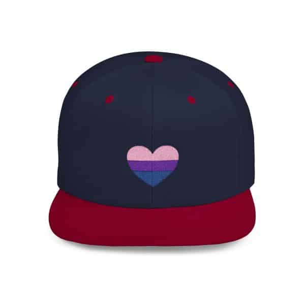 Bisexual Heart Flat Bill Snapback - Image 14