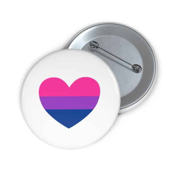 Bisexual Heart Custom Pin Buttons - Image 4