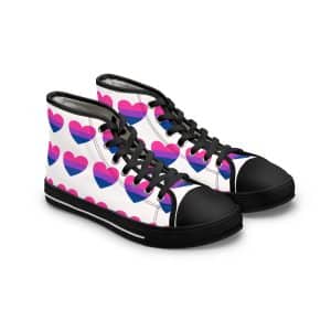 Bisexual Heart Women's High Top Sneakers