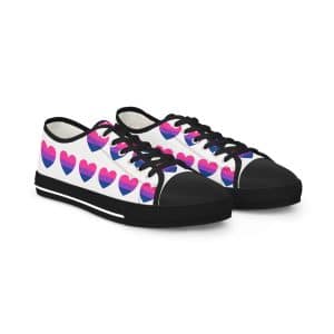 Bisexual Heart Men's Low Top Sneakers