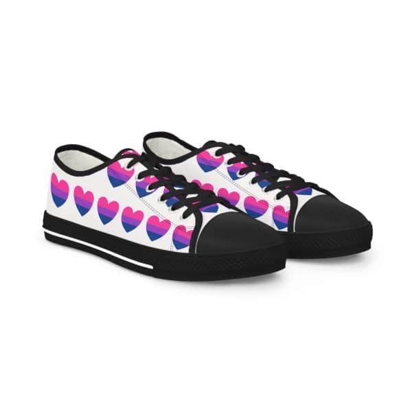 Bisexual Heart Men's Low Top Sneakers
