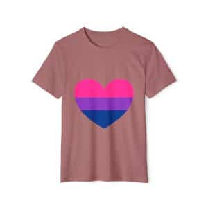 Bisexual Heart Unisex Recycled Organic T-Shirt