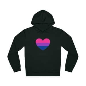 Bisexual Heart Unisex Drummer Hoodie