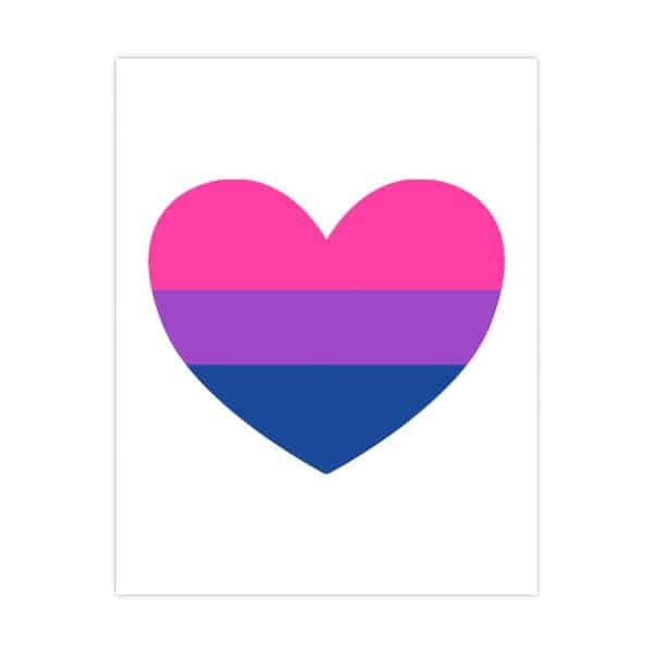 Bisexual Heart Matte Posters - Image 4