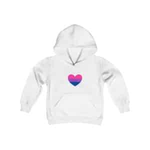 Bisexual Heart Youth Heavy Blend Hooded Sweatshirt