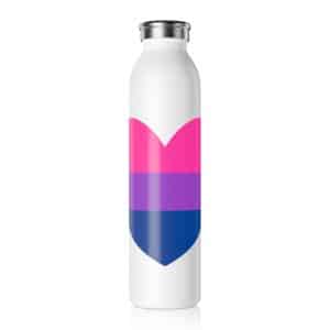 Bisexual Heart Slim Water Bottle