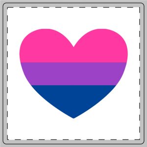 Bisexual Heart Ceramic Coaster