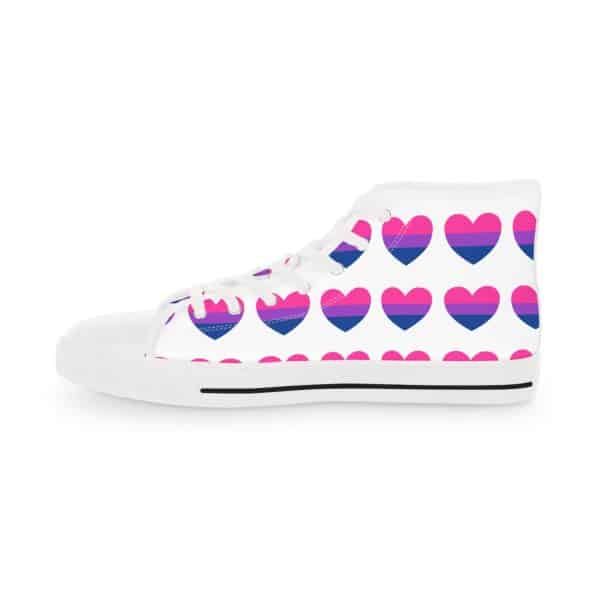 Bisexual Heart Men's High Top Sneakers - Image 13